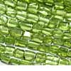Natural Green Peridot Smooth Rectangle Box Beads Strand Length 14 Inches and Size from 4.5mm to 5.5mm approx.